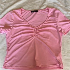 Pink ruched top !